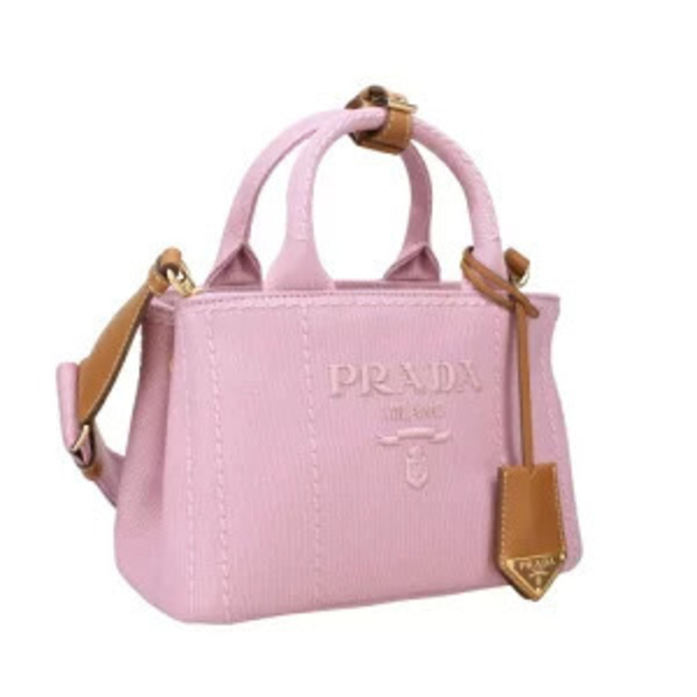 Prada Shoulder pink 2way C V Canapa ALABASTRO RICAMO Bag Pink